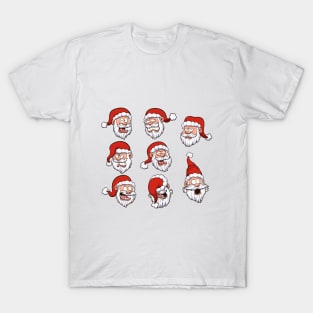 Santa Claus Faces T-Shirt
